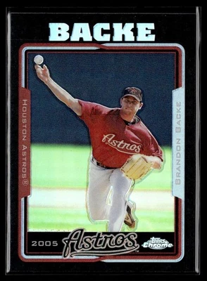 2005 Topps Chrome Black Refractors Brandon Backe 220/225 Houston Astros #365 - Image 1 of 2