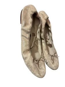 Vince Camuto Prilla Ballerinas Metallic Beige Nieten Größe 10M/40 - Bild 1 von 12