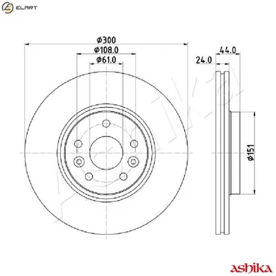 2x BRAKE DISC 60-00-0706 FOR RENAULT SCENIC/GRAND/II M9R700/721/722 2.0L 4cyl - Image 1 of 4