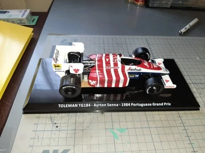 F1,Toleman TG184,Ayrton Senna, 1984, Portuguese Gp 1/24. Die Cast - Immagine 1 di 4