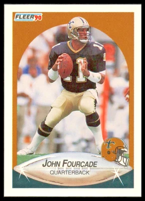 1990 Fleer #186 John Fourcade New Orleans Saints - Image 1 of 2
