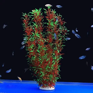 ALEGI Large Aquarium Plants Artificial Plastic Fish Tank Wine,green  - Picture 1 of 1