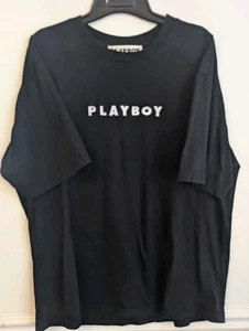 Playboy By PacSun Logo Bunny Black T-Shirt Size XL 2 Sided Embroidered - Picture 1 of 5