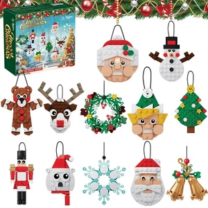 Christmas Ornaments Building Blocks Set Gift for Kids, Xmas Party Favors Bric... - Picture 1 of 6