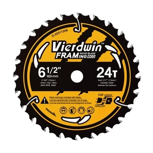 6-1/2 Inch 24-Teeth(1PC) Circular Saw Blade 6-1/2'' 24T(1pc), Multi - Picture 1 of 6