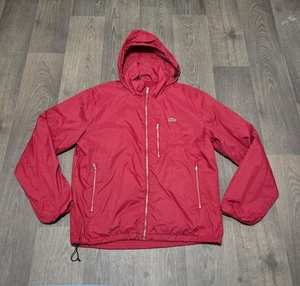 Lacoste ' Hooded ' Jacket - Mens Medium ( 4 ) - Red - Great Condition - Picture 1 of 6
