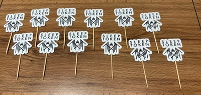 Lote de 12 adornos para cupcakes Sleep Token Foto 1 de 3