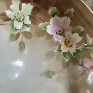 Fruttiera vintage Noritake Lusterware 3 piedi Giappone Morimura mela bordi oro - Foto 1 di 14