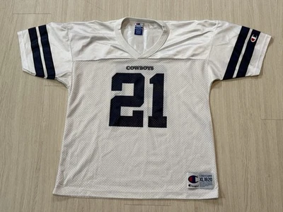 Vtg 90s YOUTH Deion Sanders Champion Jersey 18-20 XL Dallas Cowboys Primetime - Image 1 of 4