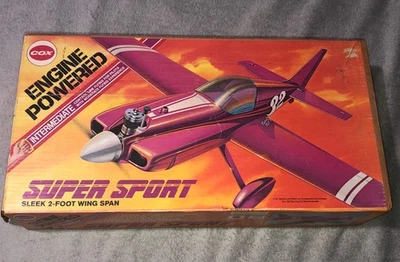 Cox Plane Airplane SUPER SPORT TRAINER #32 with BOX and Paperwork, “NO ENGINE” - Image 1 of 4