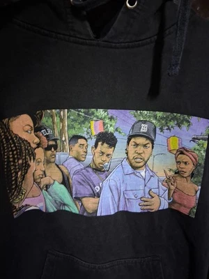 DGK Dirty Gehtto Kids Men's Large Boyz In The Hood Themed Black Hoodie Y2K - Image 1 of 4