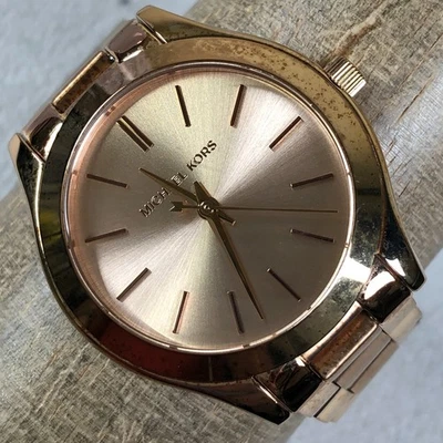 Reloj Michael Kors Slim Pasarela Mujer MK-3513 Vestido Tono Dorado Cuarzo 34mm 5 3/4" Foto 1 de 4