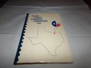 Vintage Collin County Texas Homemakers Cookbook w Charts Prayer for Peace 1991 - Picture 1 of 10