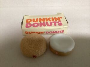 Vintage Dunkin Donuts 2 Play Food Donut Set  With Box-1987