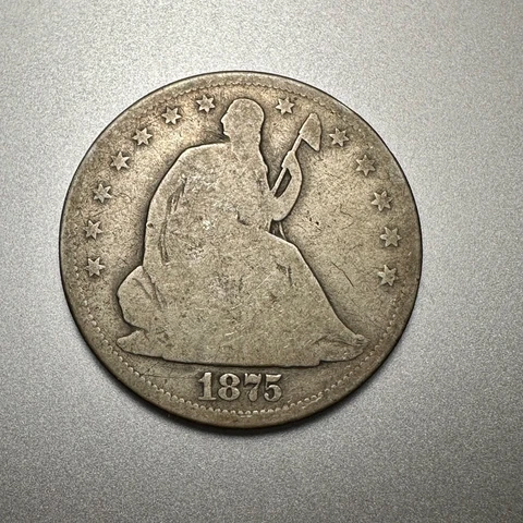 1875-S   SEATED LIBERTY HALF DOLLAR    AFFORDABLE KEY TYPE COIN   #3239 Cover