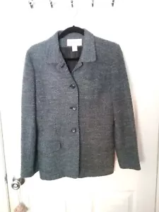 Vintage Evan Picone navy tweed blazer, size 6 - Picture 1 of 3