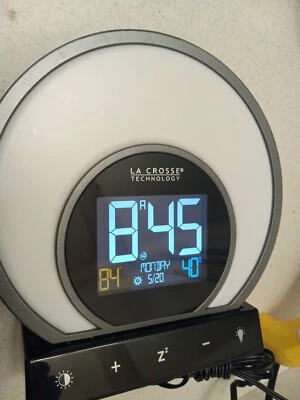La Crosse Tech. Soluna C79141 Mood Light Alarm Clock with Temp - No Power Cord  - Image 1 of 3
