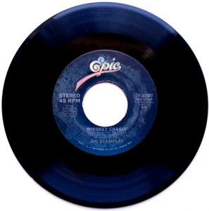 JOE STAMPLEY - Whiskey Chasin' /The Jukebox Never Plays- Vinyl 45rpm 1981 - Imagen 1 de 4