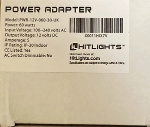 HitLights Power Adapter  Model: PWR-12V-060-30-UK - Picture 1 of 2