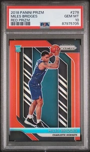 PSA Gem Nuovo di zecca 10 miglia ponti 2018 Panini Rosso Prizm /299 Rookie SP #278 - Foto 1 di 3