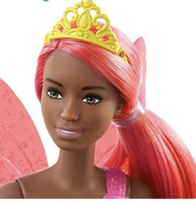 Nuevo en caja Barbie Dreamtopia piel oscura y rosa medias muñeca Foto 1 de 4