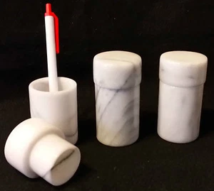 Three Marble Green Tea Containers acquired in Japan~ship free - Picture 1 of 1