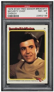 1979 ⭐ Topps Star Trek Manor Bread, Security Chief Chekov #11, PSA-8 - Picture 1 of 3