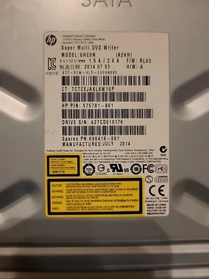 Genuine OEM HP Desktop DVD-RW Full Size Internal SATA Optical Drive 575781-801 - Image 1 of 3