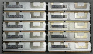LOT OF 10* 8GB 2RX4 PC3-10600R DDR3 SERVER MEMORY SAMSUNG M393B1K70CHD-CH9 - Picture 1 of 3