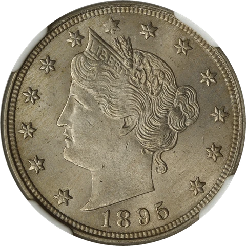 1895 Liberty Nickel 5c, NGC MS 65 - Nice Original Coin Cover