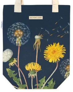 Bolso de hombro de lona estilo vintage Cavallini & Co. diente de león - Imagen 1 de 5