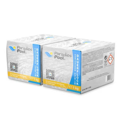 PARADIES POOL GMBH Paradies Pool Flockkartuschen Flockungsmittel 16x125g=2kg klares Wasser Trübung