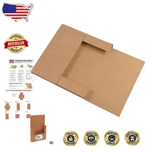 Pack of 50 Kraft Corrugated Mailers - 12.5"x12.5"x1" Budget Shipping Solution - Picture 1 of 11