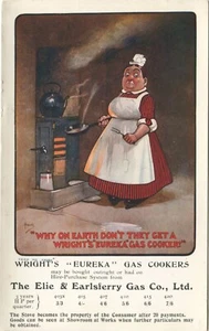 WRIGHTS COOKERS, ELIE & EARLSFERRY GAS CO, ADVERT, HASSALL - Comic Fife Postcard - Picture 1 of 2