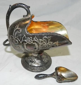 Lanzadera de azúcar vintage con plato de plata Raimond con cuchara - Imagen 1 de 6