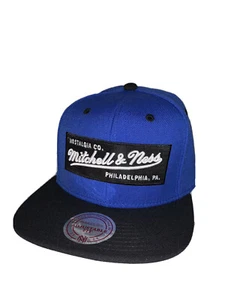 Mitchell & Ness Snapback Brand Logo Patch Royal Blue 2 Tone Label Adjustable  - Bild 1 von 7