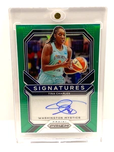 Tina Charles - 2021 Panini Prizm WNBA Signatures - Green Prizm Auto - #SG-TCH - Picture 1 of 3