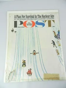 The Saturday Evening Post Magazine Cover For Survival In the Nuclear Age 1962 - Imagen 1 de 4