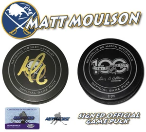 Matt Moulson Signed Game Puck Buffalo Sabres Puck w/COA - Picture 1 of 1