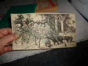 Dessin de Poilus Soldat Litho Foret Paroy "Distraction" Sanglier D Givord 1916 - Picture 1 of 2