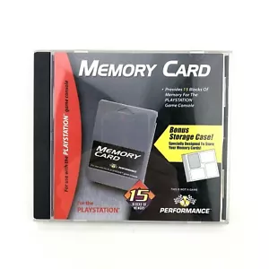 Sony PlayStation 1 PS1 Performance Memory Card Case Holder w Memory Card Inserts - Picture 1 of 7