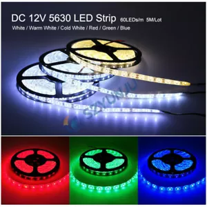 5630 LED light Strip DC12V 60LEDs/Mwith tape Flexible LED Light 5m 50m-100m - Picture 1 of 7