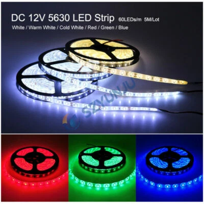 5630 LED light Strip DC12V 60LEDs/Mwith tape Flexible LED Light 5m 50m-100m - Image 1 of 4