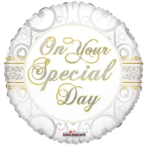 18" WEDDING DAY PARTY AIR / HELIUM FOIL BALLOON - var designs - Picture 1 of 10