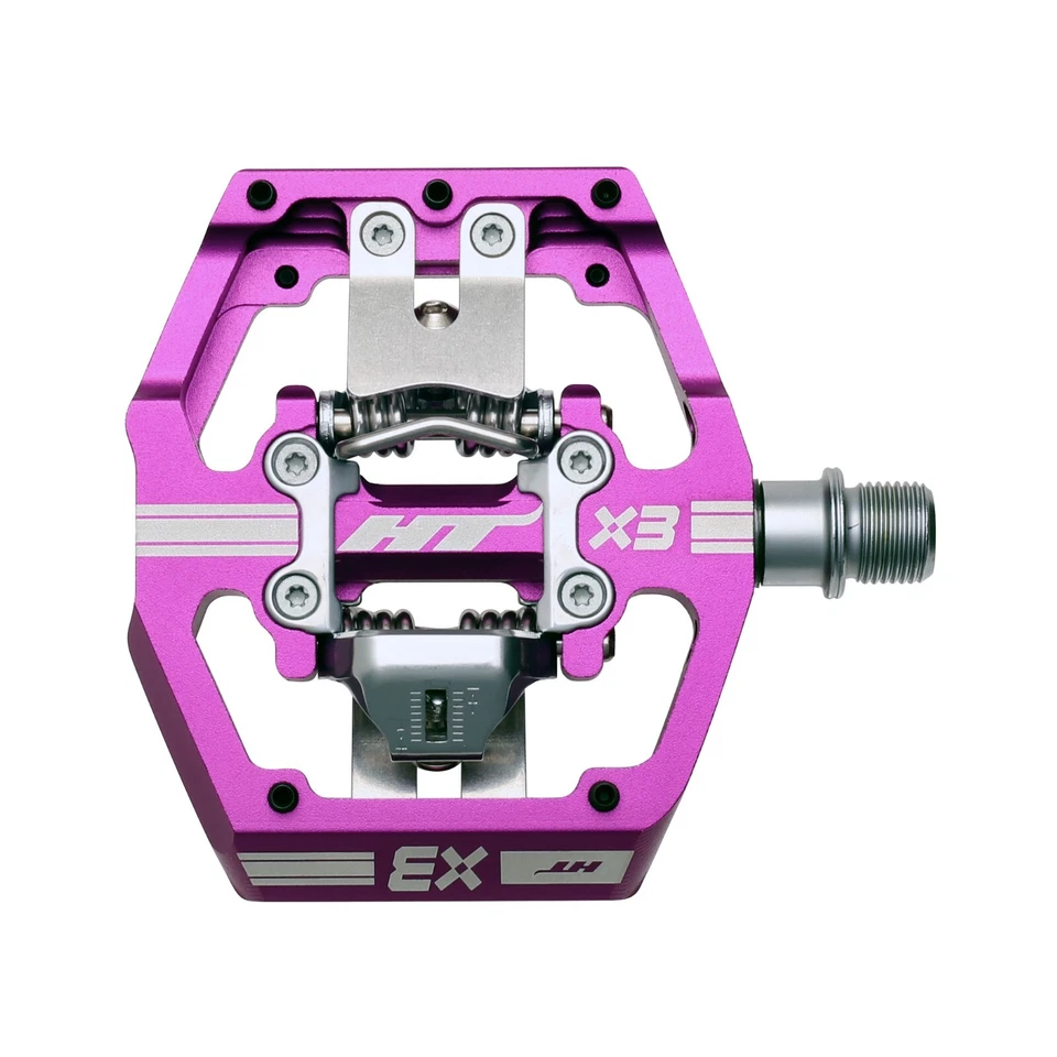HT Components X3 Clipless Platform MTB Mountain Bike Pedals - Purple - Image 1 of 1