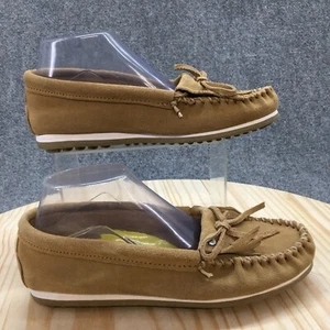 Mocasín Minnetonka para mujer 8,5 marrón Kilty Plus sin cordones planos gamuza informal - Imagen 1 de 14