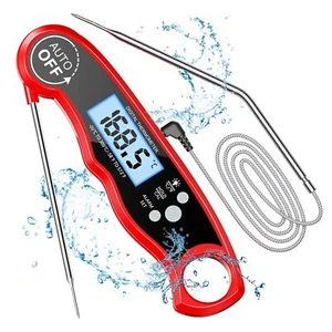 Digital Meat Thermometer Wire Probe Auto On Off Fast Precise Read LCD Display - Picture 1 of 7