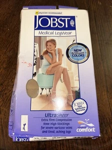 Jobst Knee CT Small  Natural UltraSheer Medical Compression Legwear 30-40mmHg - Picture 1 of 5