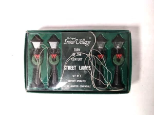 Department 56 #5504-2 Snow Village 4 Street Lamps Set Original Box C-10 - Picture 1 of 2