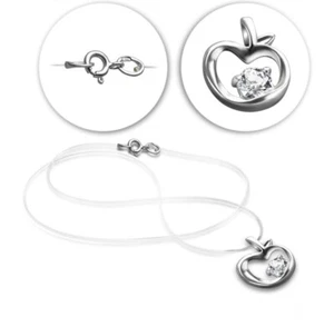 Silber925 Rimorchio Angelliene Collana MIT Zirconia 42cm Argento Sterling 1,12g - Imagen 1 de 3